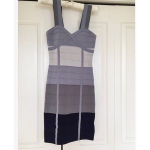 NWOT Bebe Blue Ombré Bodycon Dress